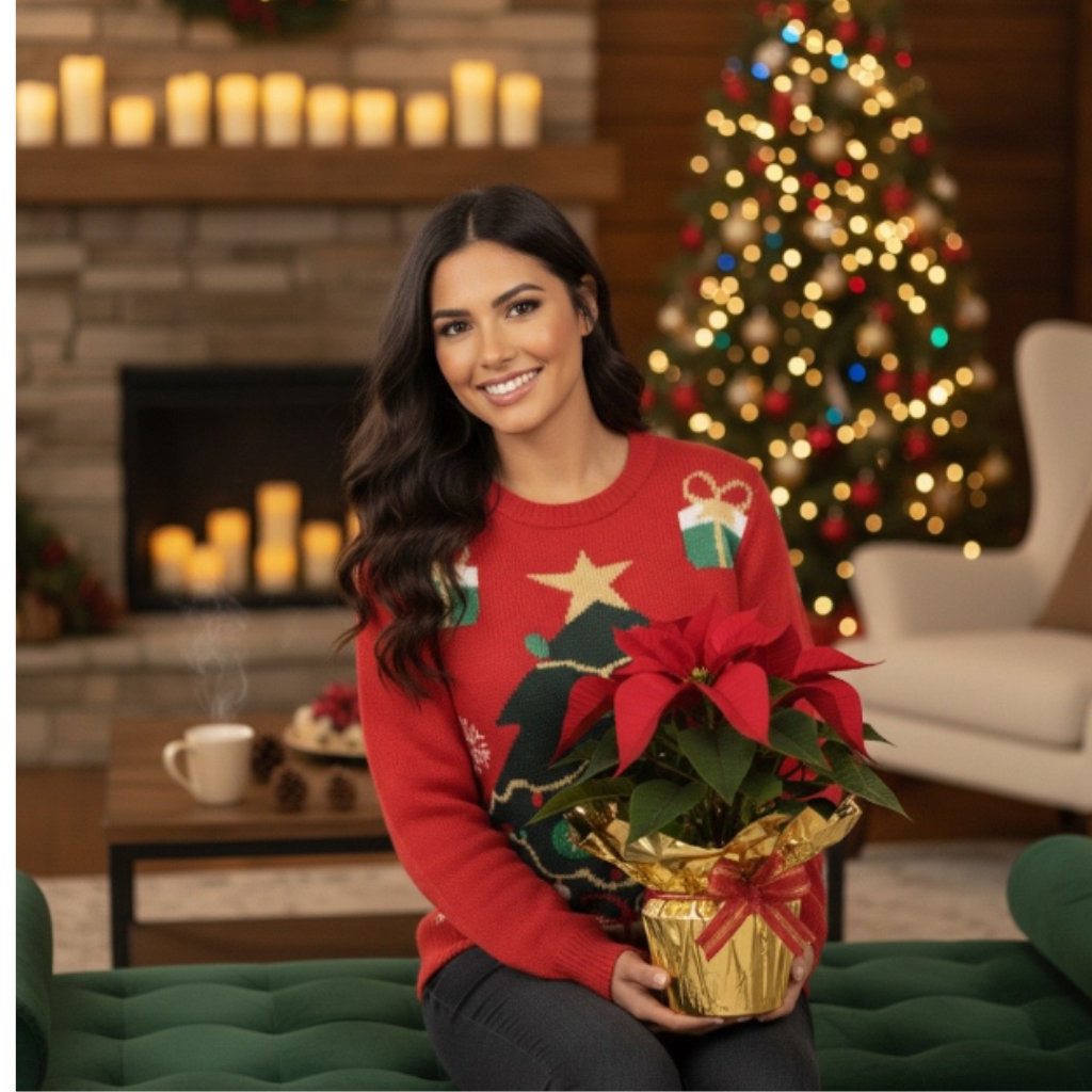 Navidad Fiore - Flores + Suéter navideño