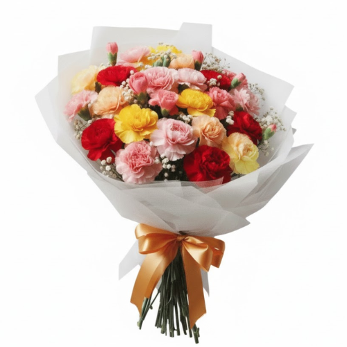 Bouquet de flores mixtas presentado como regalo alegre y colorido en Bogotá.