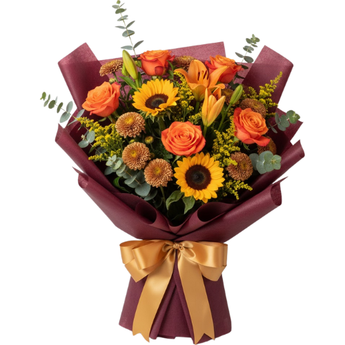 Ramo de flores entregado en reunión familiar, detalle emotivo y especial en Bogotá