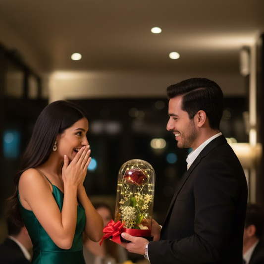 Rosa Preservada en Cúpula