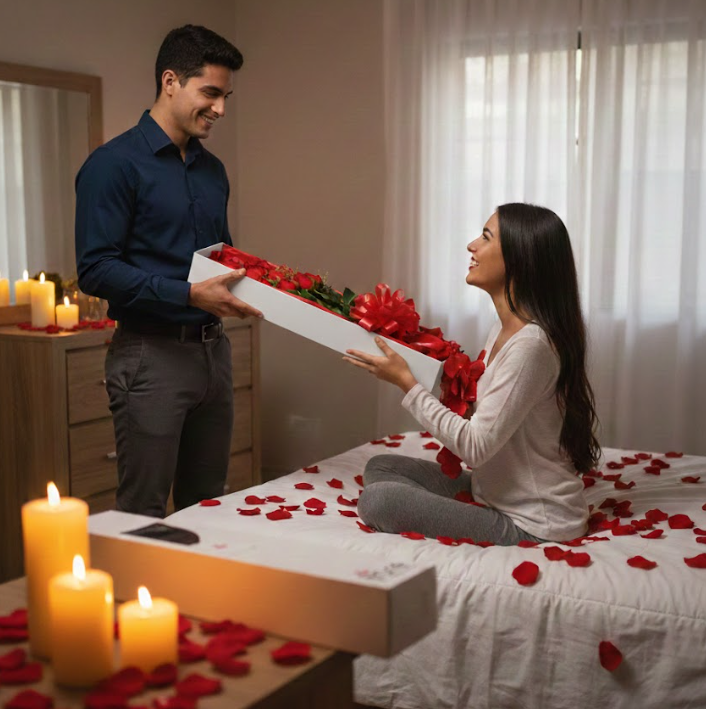 Rosas en caja