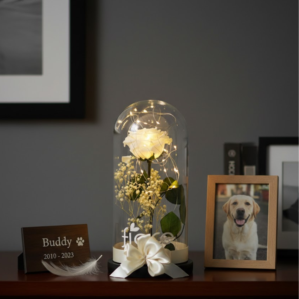 Rosa Preservada en Cúpula