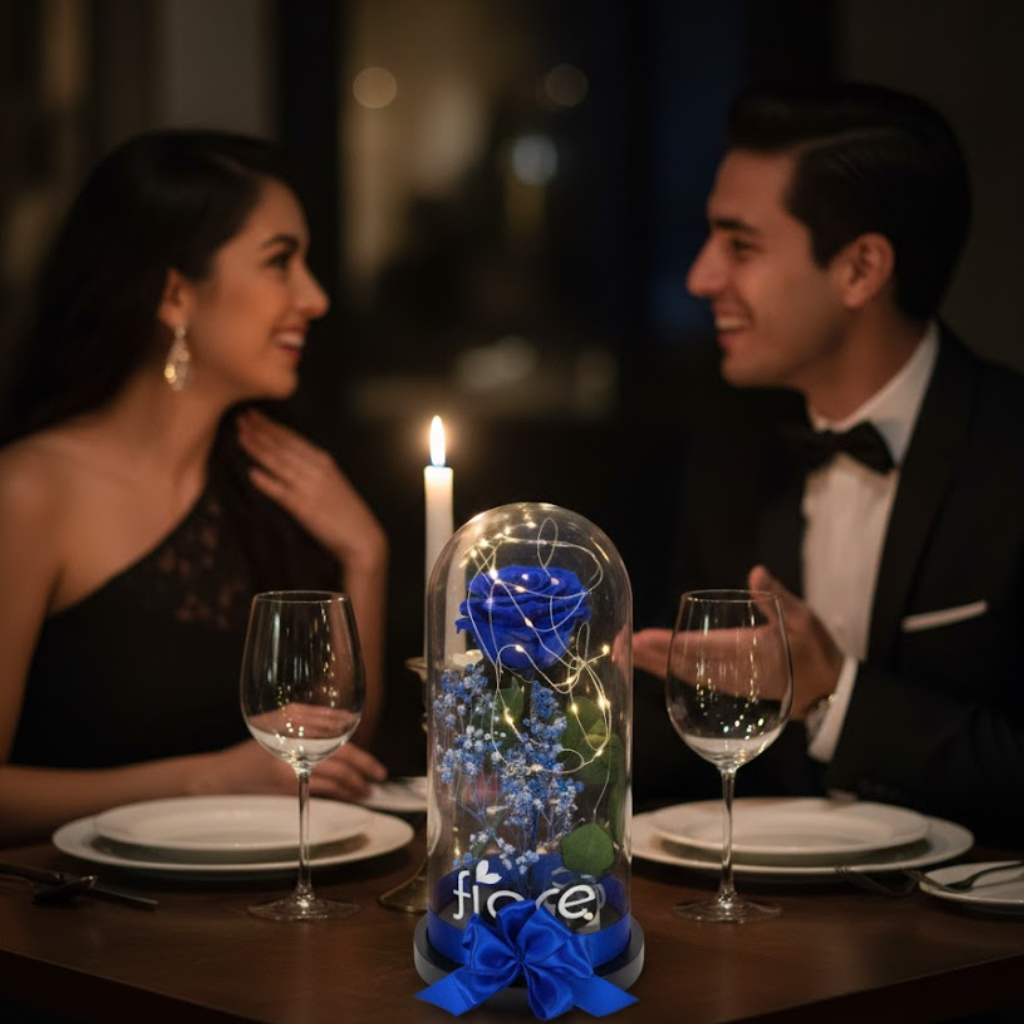 Rosa Preservada en Cúpula