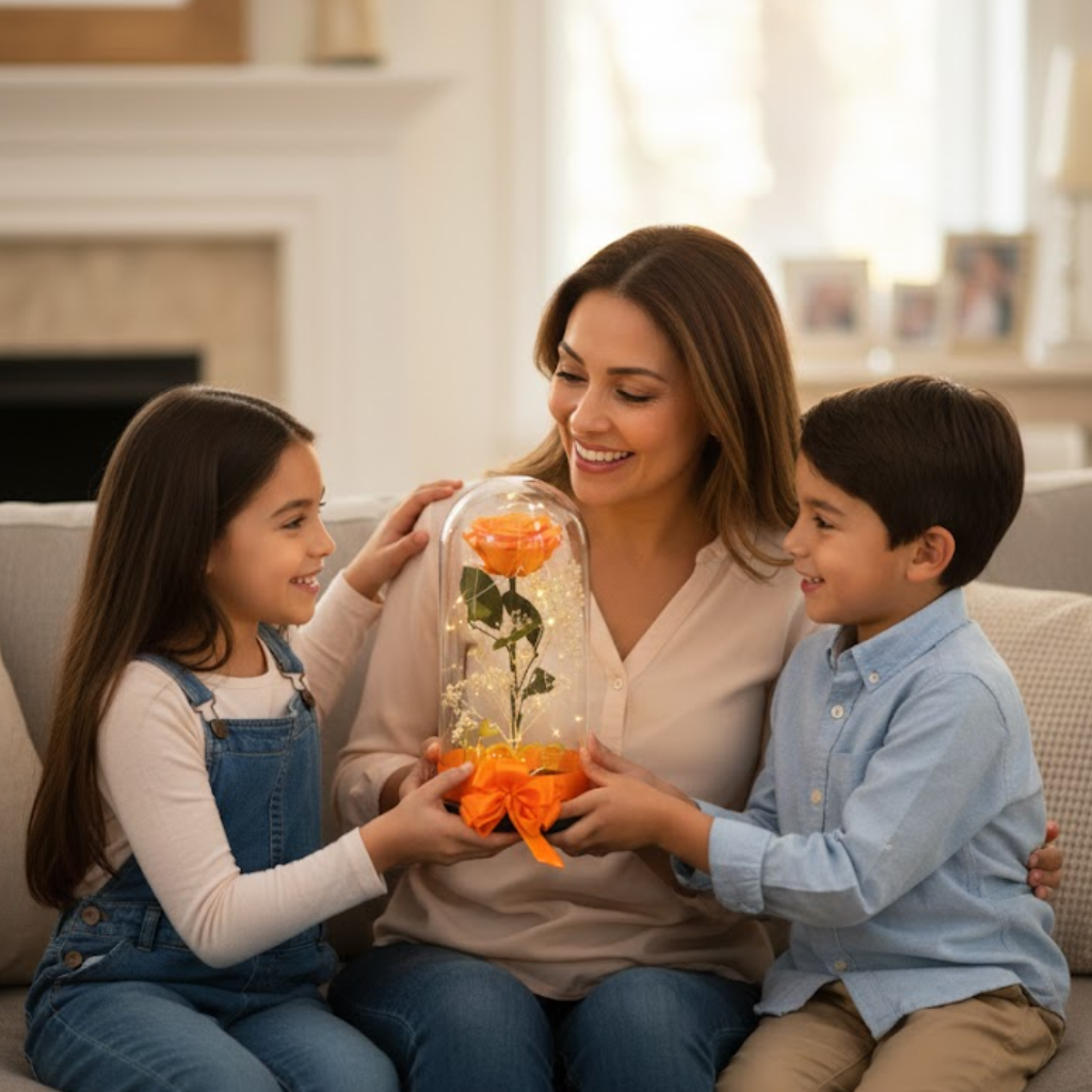 Rosa Preservada en Cúpula