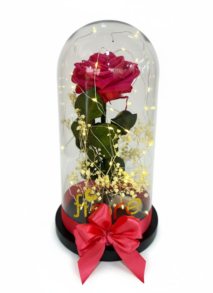 Rosa Preservada en Cúpula
