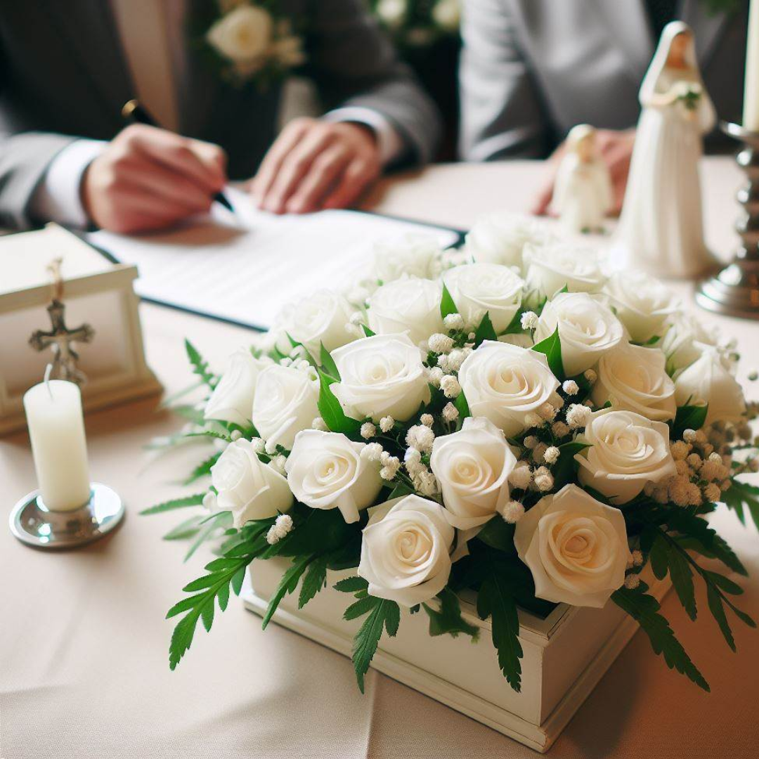 Centro de mesa: Matrimonio Civil